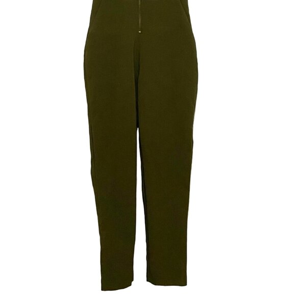 XOXO Choker Sleeveless Jumpsuit XS Olive Green - Picture 3 of 7
